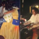 Daughter sitting with mother on bike like this, see viral video