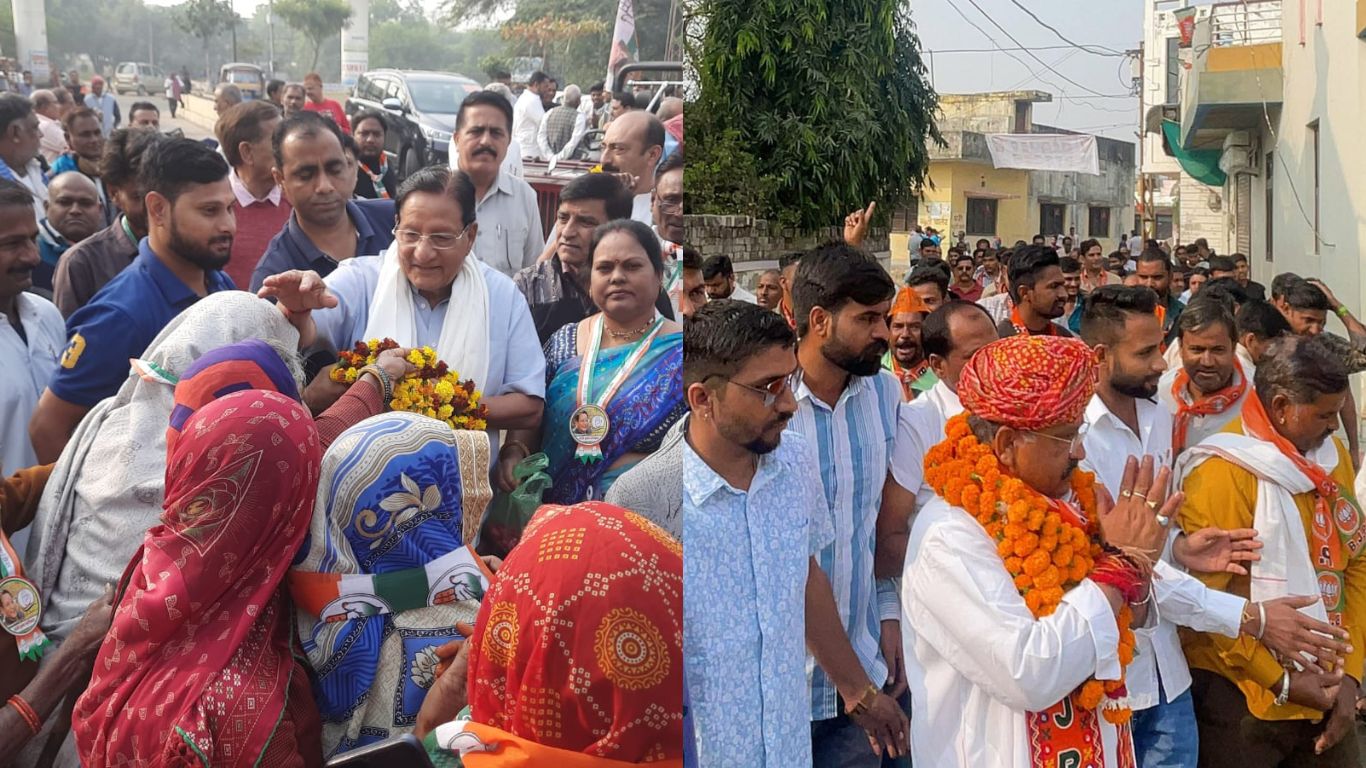 In Kota North, Shanti Dhariwal of Congress and Prahlad Gunjal of BJP put their strength in public relations.