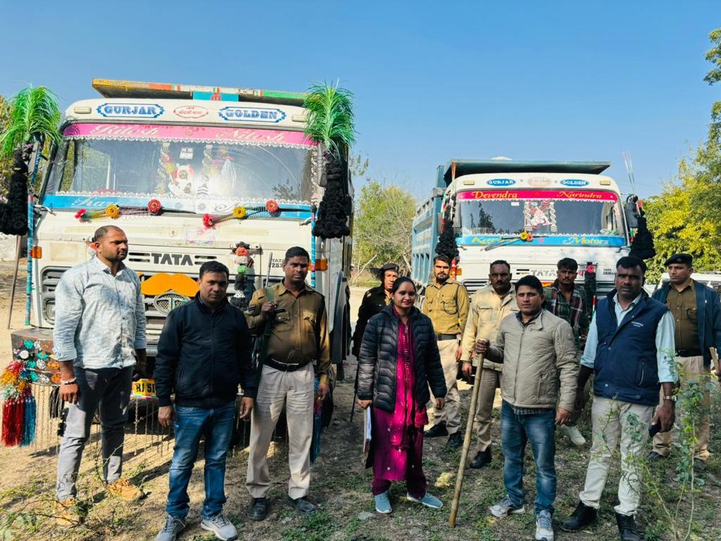 Mineral Department's action against illegal mining and extraction, fine of Rs 6.27 lakh imposed