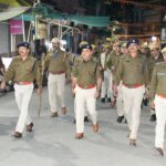 SP Hanuman Prasad toured the city on foot and took stock of the security arrangements, interacted with the common people.