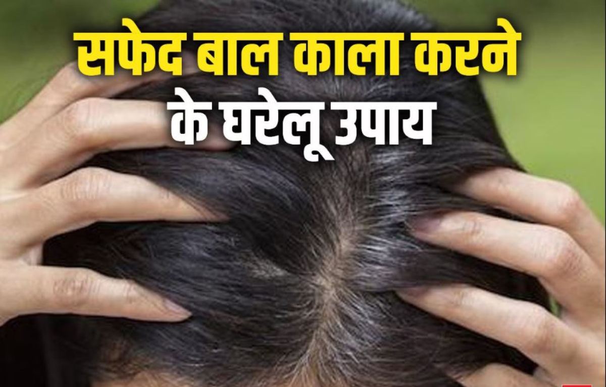White Hair Remedy: Mix this one thing with coconut oil and apply it, white hair will turn black in a few days.
