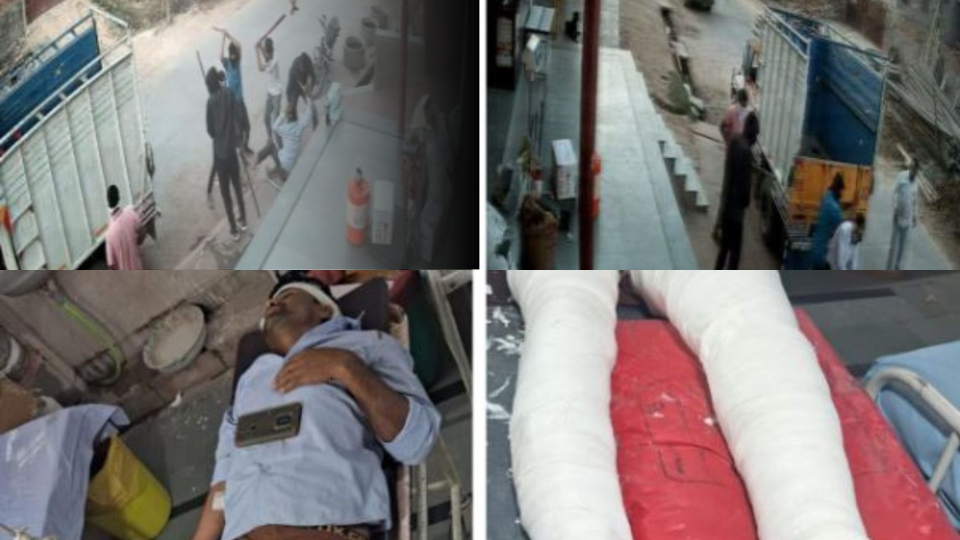Due to rivalry, a young man sitting at a shop was seriously injured by a fatal attack with sticks and lethal weapons.