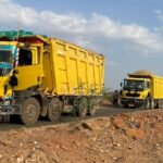 10 dumpers loaded with illegal gravel were caught with drivers in heavy police uniforms, no one had valid travel documents.