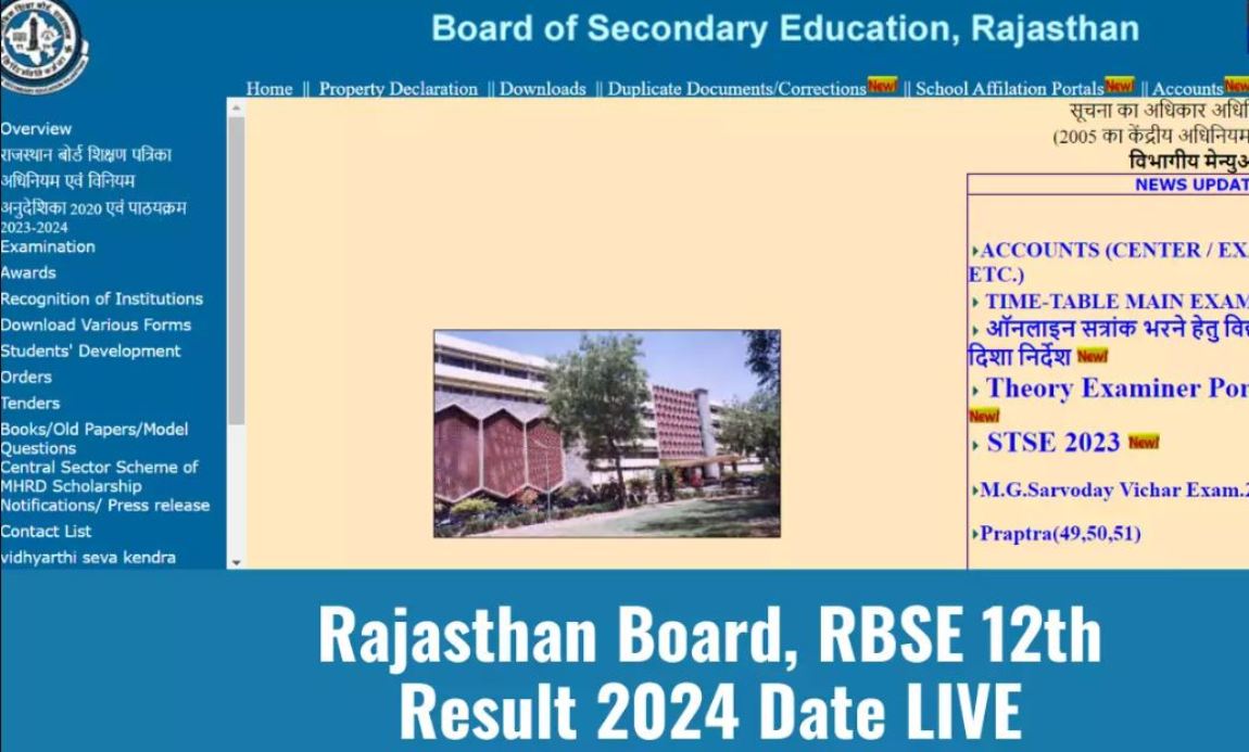 RBSE 10th 12th Result 2024 date: Rajasthan Board 10th, 12th results can be released on these dates