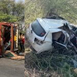 Two killed, three injured in head-on collision between a Matador loaded with buffaloes and a car