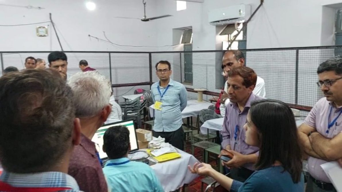 Counting Preparation: D.E.O in Tonk. Dr. Soumya Jha took stock of the arrangements at the counting venue