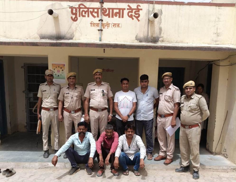 Three accused arrested for obstructing government duty by pelting stones at Mineral Department team