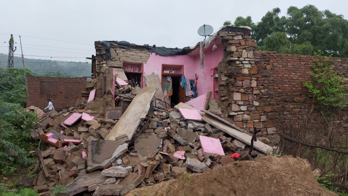 Two sisters buried under debris after concrete house collapse, one dead, other referred to Kota, middle-aged body found