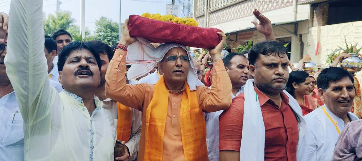 Confluence of religion and service in Malpura: Divya Shri Ram Katha Mahotsav, PHED Minister Kanhaiya Lal Chaudhary participated