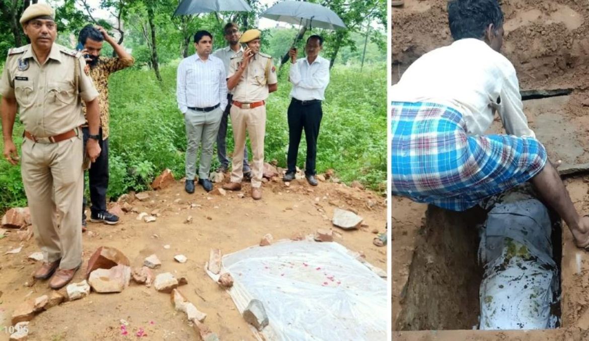 Police took out the body of the woman buried in the grave on the 10th day, serious allegations were made against the husband