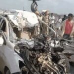 Accident on Delhi-Mumbai Expressway, car rammed into truck, 4 including brother and sister killed, family was returning from Rishikesh