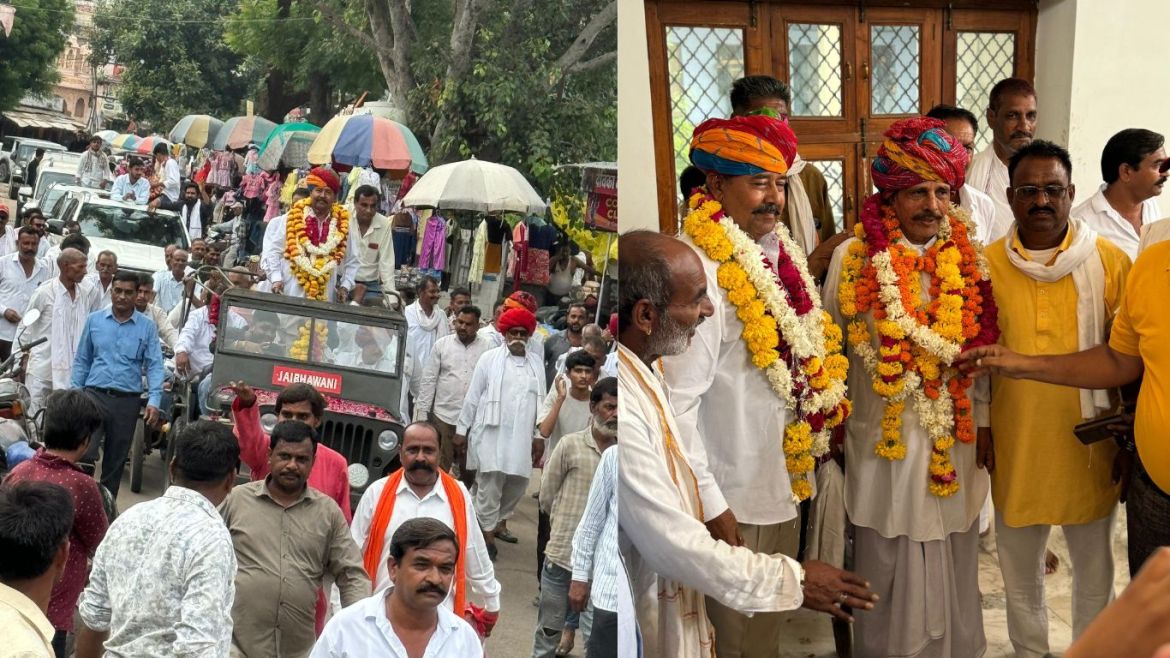 Ram Swaroop Dhagal became the District President of Gurjar Samaj Sarva Samiti, took out a procession in the city