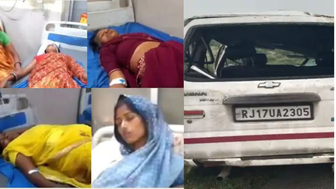 Tragic accident on Kota-Udaipur fourlane: 15-year-old boy and woman killed, 10 injured as Tavera car overturns