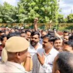 Fake registration of land in Bhilwara, villagers demonstrated at the collectorate against the land mafia of Chittorgarh.