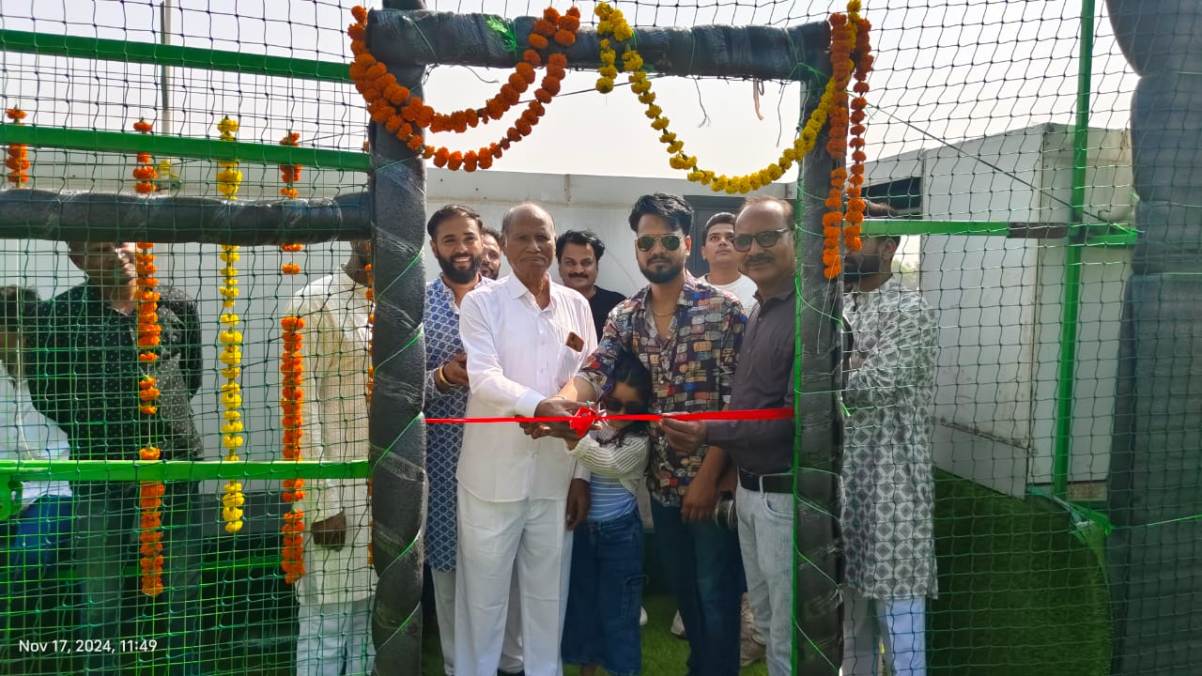 Great opening of rooftop cricket corner turf, excitement among cricket lovers