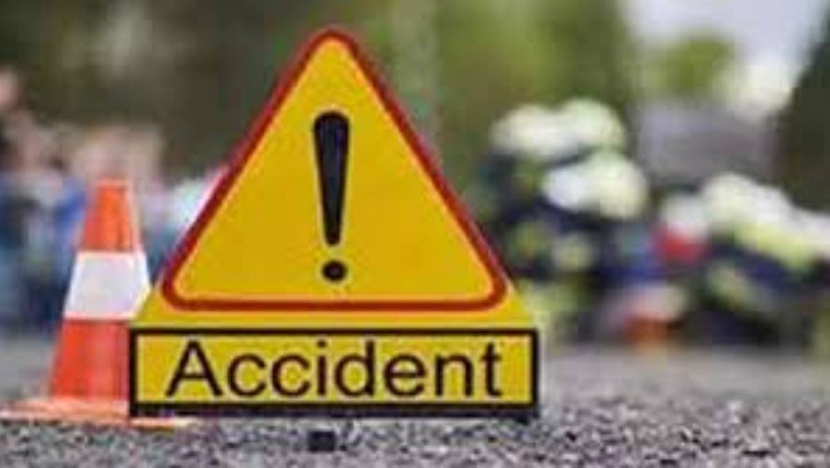 Tragic road accident, a speeding container hits three youths riding a bike, one dead