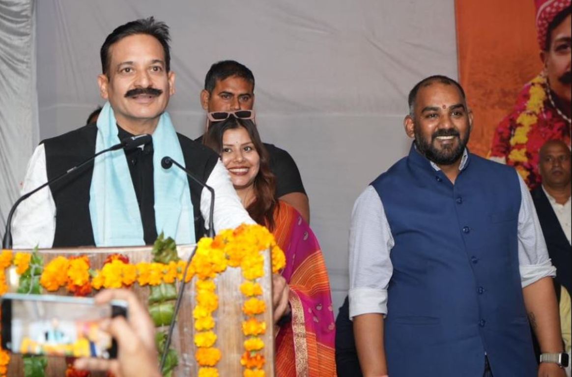 Lok Sabha Speaker's OSD Rajiv Dutta welcomed as the newly appointed President of Bharatpur Dora, Rajasthan Wrestling Association.