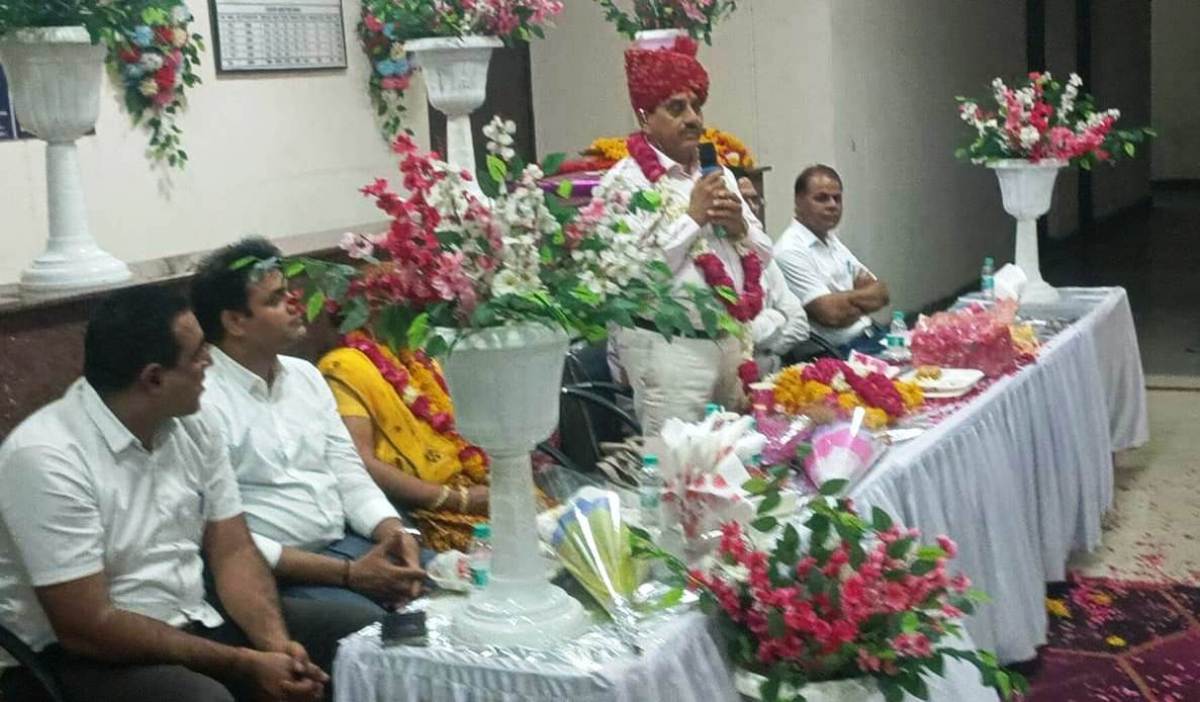 SME Pannalal Meena of Mineral Department Bharatpur was felicitated emotionally in Kota on his retirement