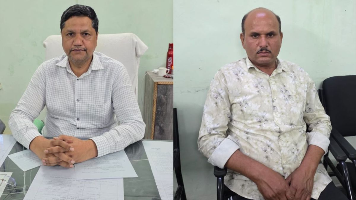 Chechat Tehsildar Bharat Yadav and Home Guard Dinesh Kumar arrested red handed taking bribe of Rs. 25000