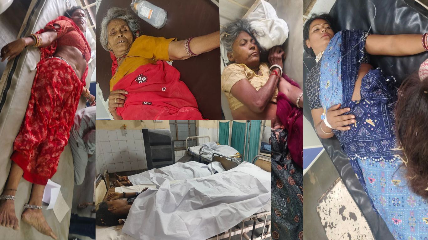 A tractor trolley full of wedding party overturned, five people including a girl and four women died, one and a half dozen injured