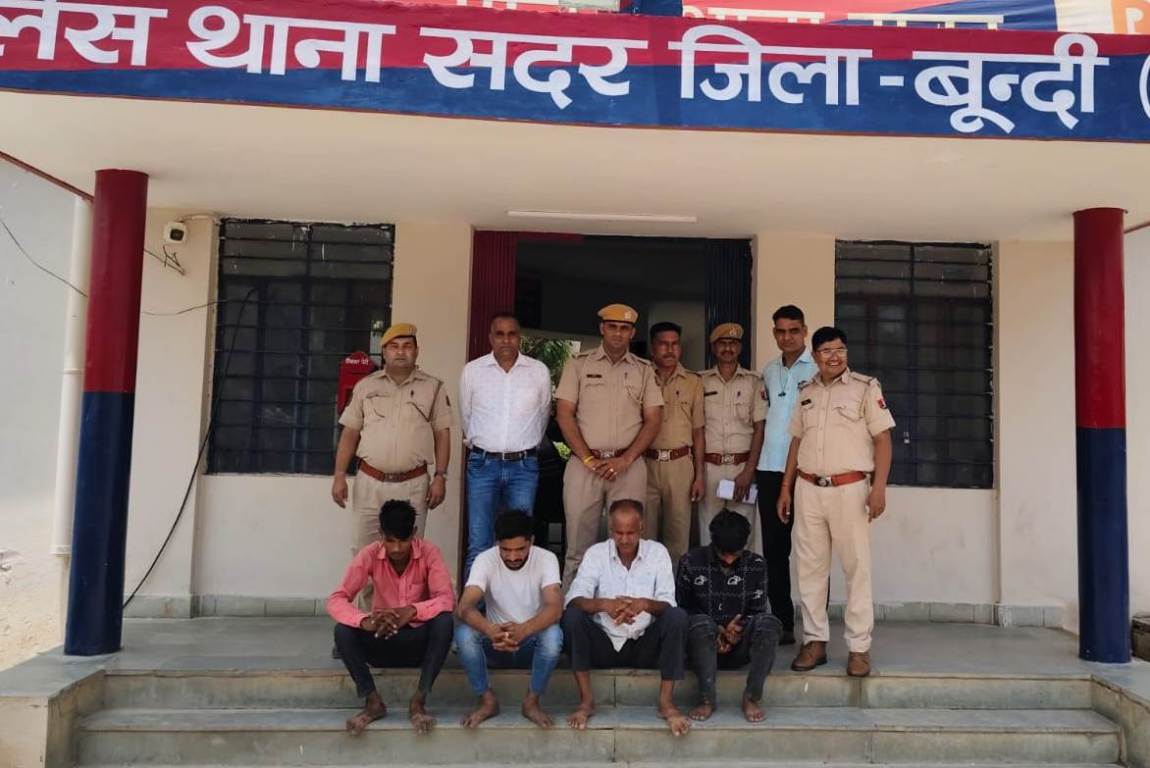Police action on immoral activities in Bundi, 4 youths arrested, 5 women sent to Sakhi Center