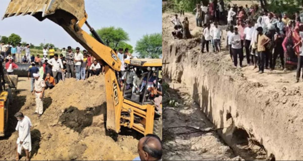 Major accident during pipeline digging in Bharatpur, 10 people buried in soil, 4 dead
