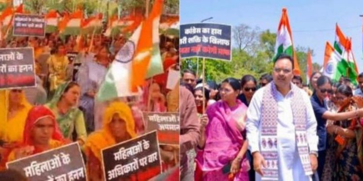 BJP Stages Protest in Jaipur Over Women's Reservation Bill; Outrage Erupts After Police Barricade and Halt March